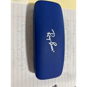 Ray-Ban Eyeglasses Case Blue Hard Shell Clamshell Sunglasses Holder‎